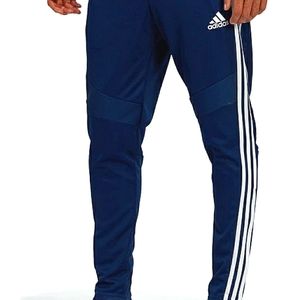 NWOT Adidas Blue pants white striped logo